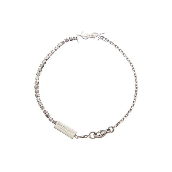 Saint Laurent Cassandre Charm Bracelet, Grey - Picture 2 of 3